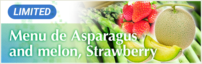 Menu de Asparagus and melon, Strawberry