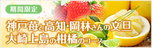 期間限定  神戸苺・土佐文旦・大崎上島の柑橘色々コース