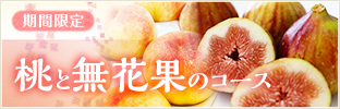期間限定  桃と無花果のコース